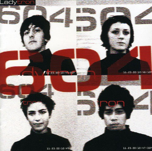 Album cover with a person's face and text design, featuring the brand 'Ladytron'.