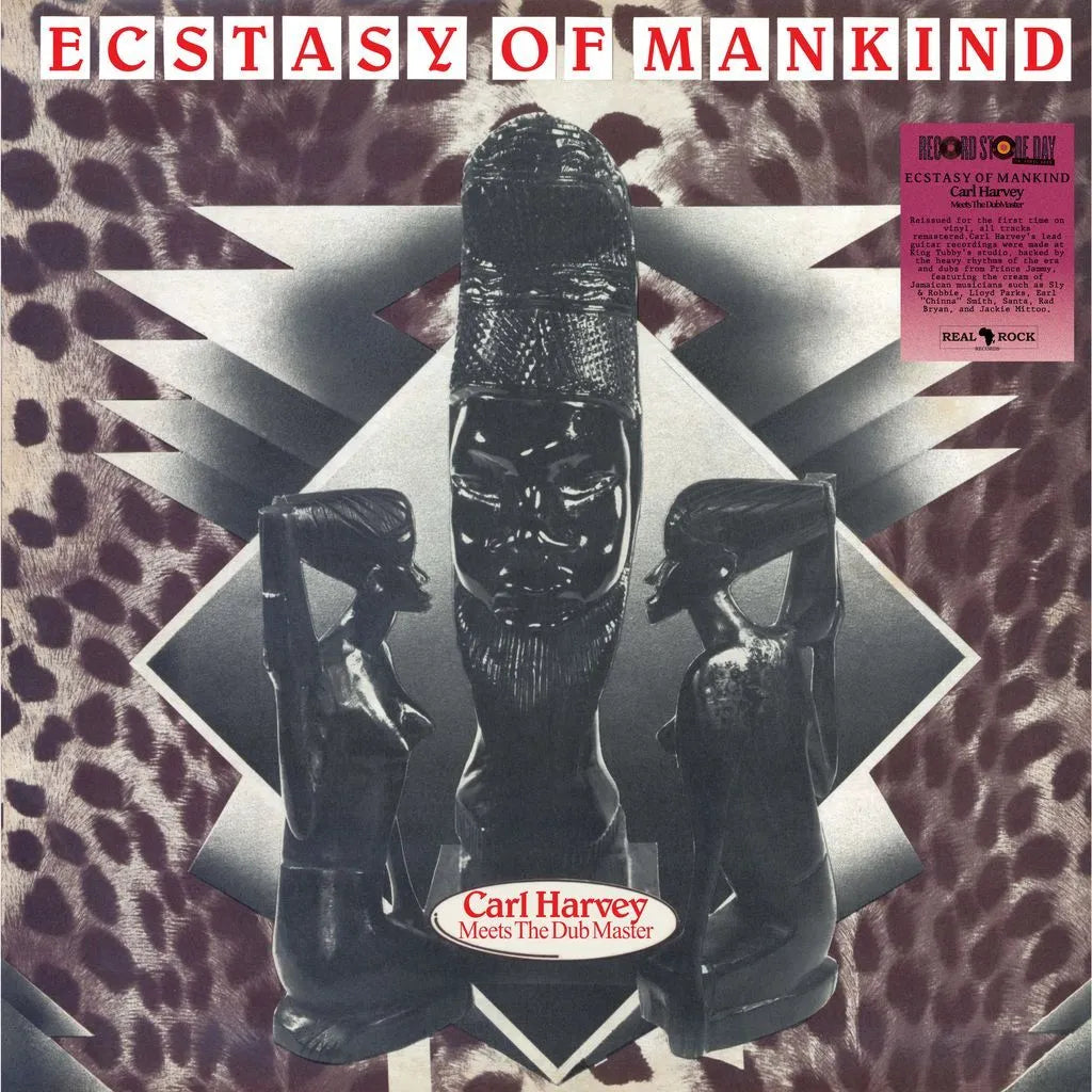 Album cover for 'Ecstasy of Mankind' featuring abstract designs and text.
