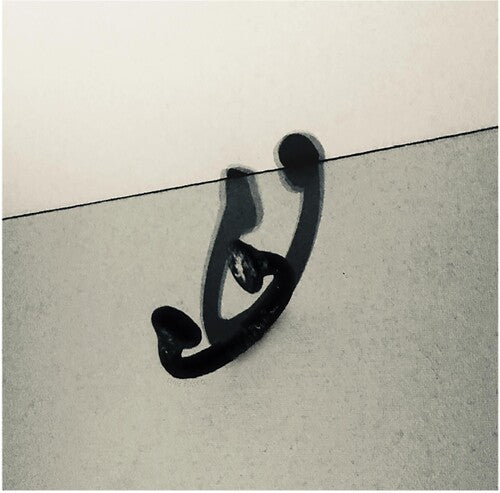 Black metal hook on a textured white surface