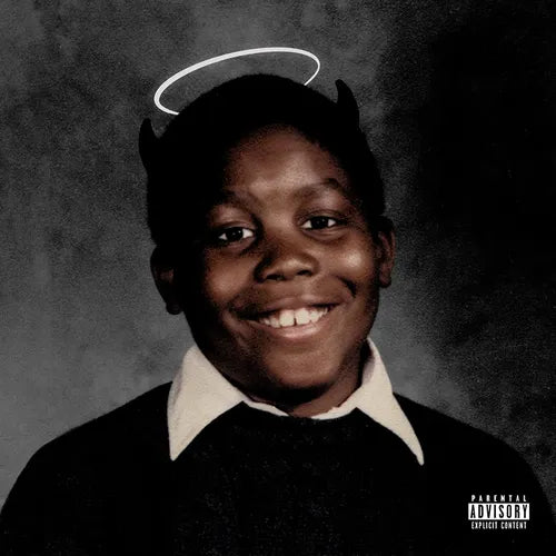 Album cover of 'Killer MIke - Michael CD' featuring an image of a young Michael Render, with a halo above his head, smiling.