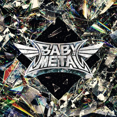 Baby Metal logo on a shattered glass background