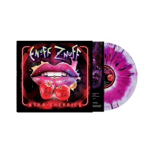 Vinyl record with colorful design and 'Chuff Znuff' branding on a white background