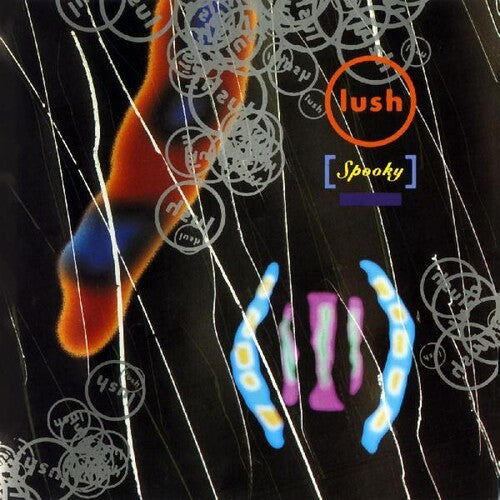 Album cover with colorful abstract design and 'lush' branding
