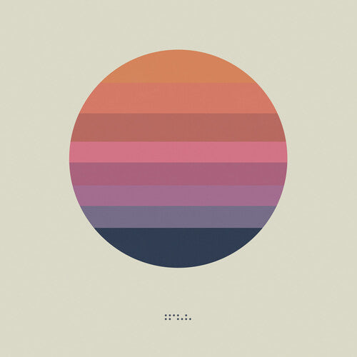 A album cover with a large circle featuring gradient colors transitioning from beige to blue.