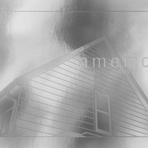 A vinyl record titled 'American Football' with a house in the background, indicating a thematic or artistic choice rather than a literal depiction of a house.