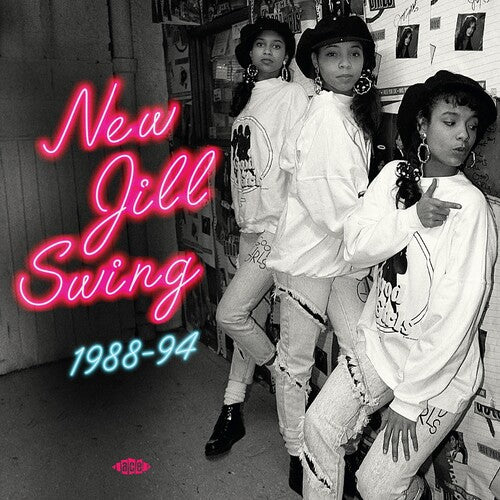 Album cover with three people in a room, featuring 'New Jill Swing 1988-94' text.