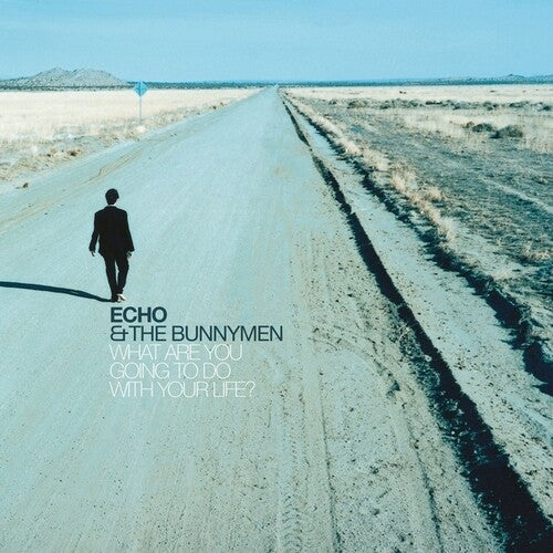 Album cover with a person walking down a long, straight road with 'Echo & The Bunnymen' text.