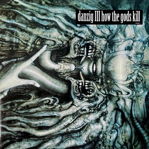 Album cover for 'danzig III how the gods kill' with abstract design and text.