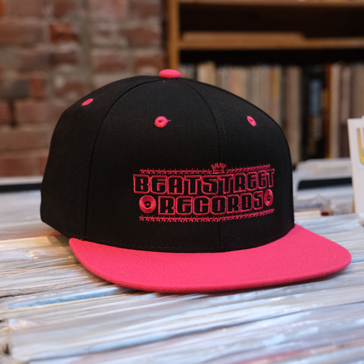 Beat Street Snapback Hat - Black/Pink