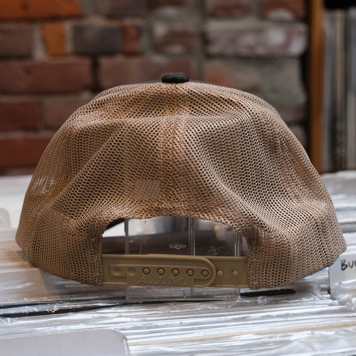 Beat Street Trucker Cap - Brown with Tan Text