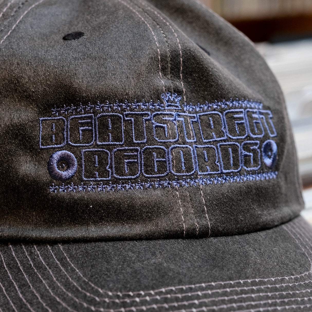 Beat Street Adjustable Cap - Grey with Blue Text