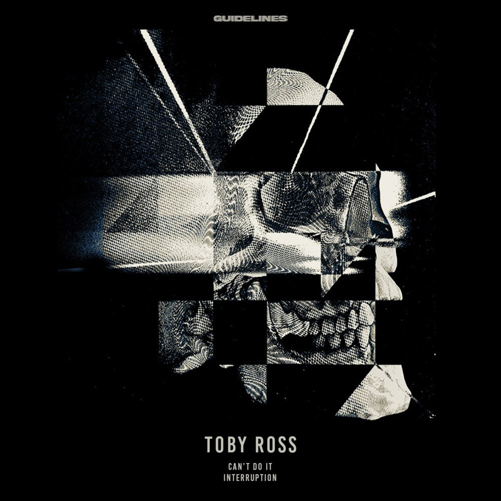 Album cover with abstract design and text 'Toby Ross' on a black background