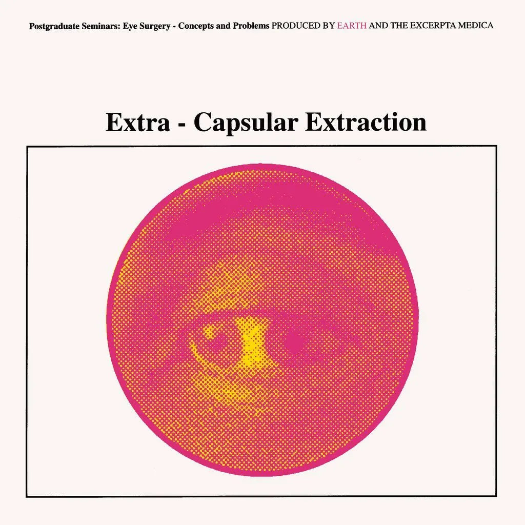 Album cover with a stylized eye design and text about eye surgery.