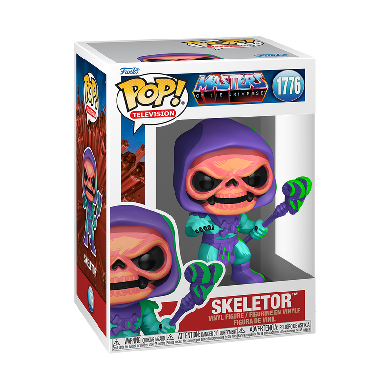 Funko Pop! Skeletor figure packaging from Masters of the Universe series