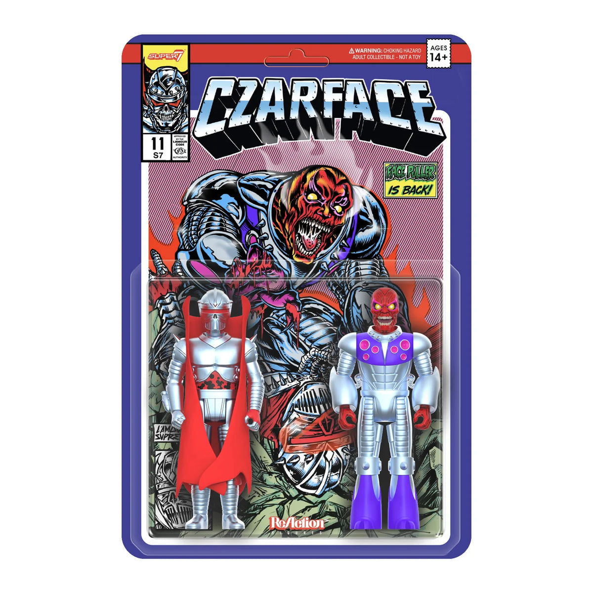 Czarface action figure packaging with character illustrations on a white background