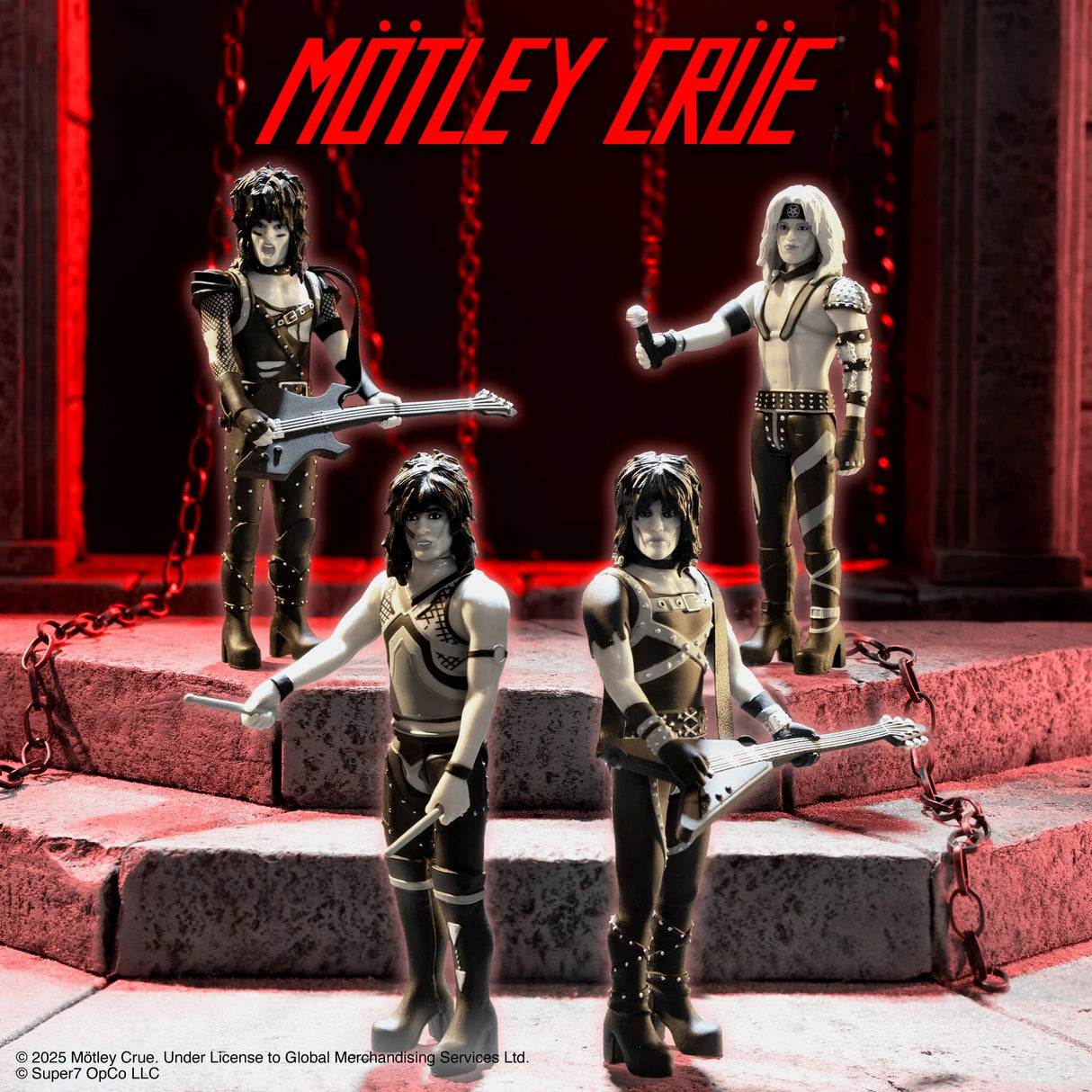 Motley Crue ReAction Figures Wave 2 Nikki Sixx (Shout At The Devil - Black & White)