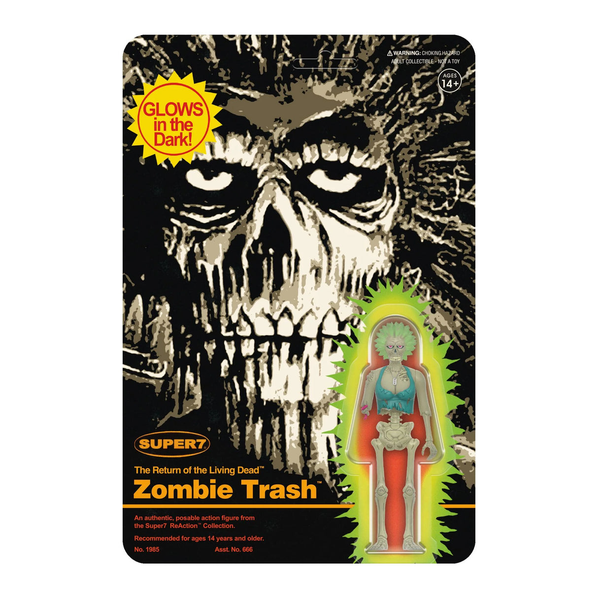 Return of the Living Dead ReAction Figures Wave 5 Zombie Trash (Monster Glow)