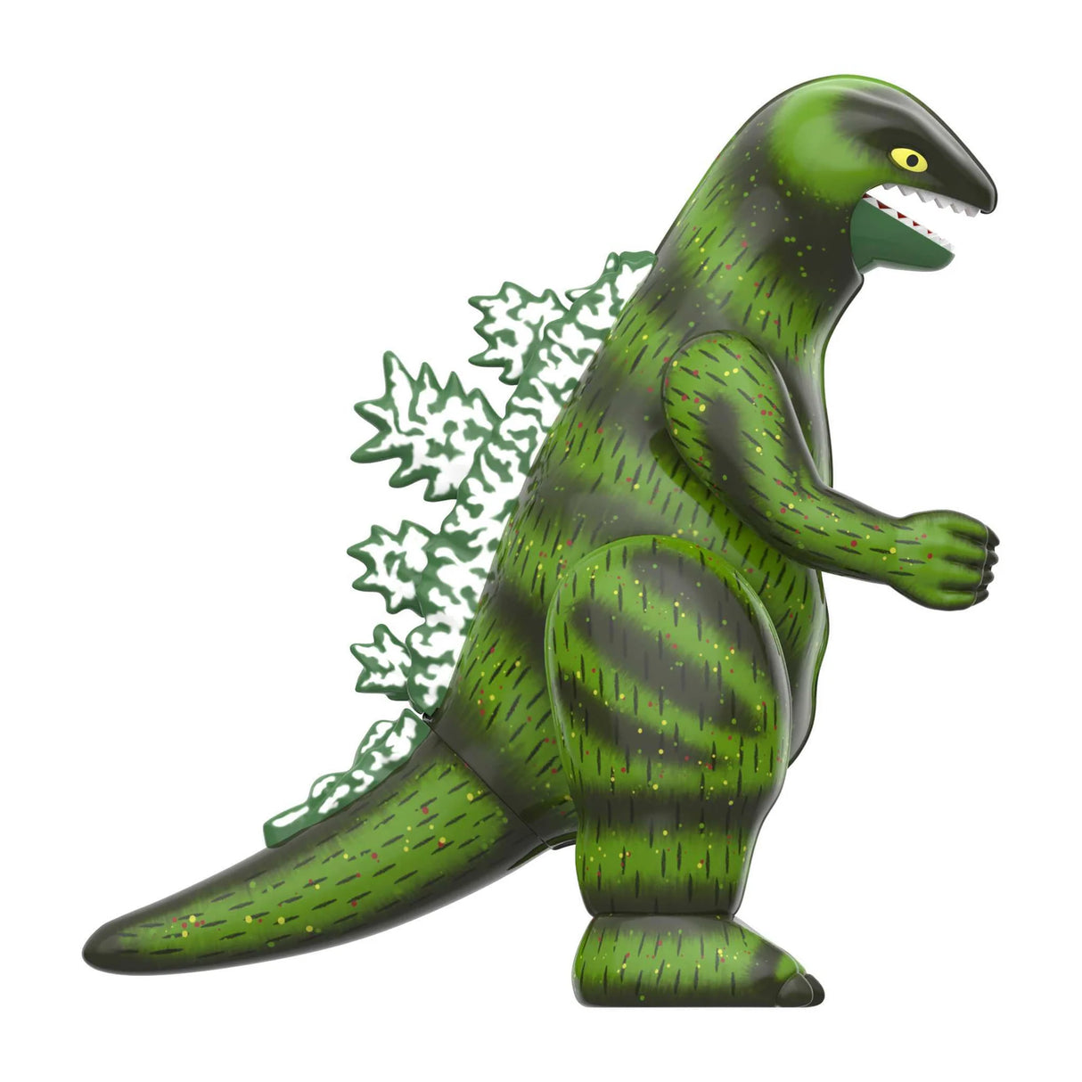 Green dinosaur-like figure with a white background