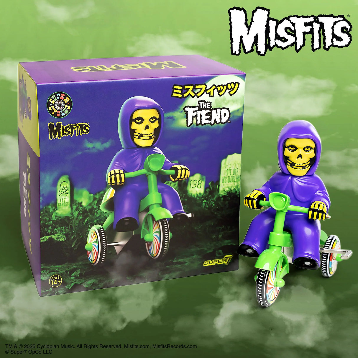Misfits Super Cycles Fiend (Purple W/ Green Trike)