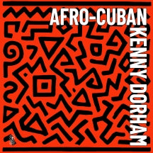 Album cover with geometric pattern and text 'Afro-Cuban Kenny Dorham' on a red background