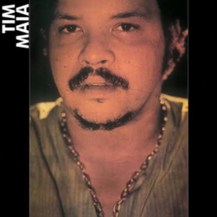 Album cover with a person wearing a necklace, featuring the name 'Tim Maia'.