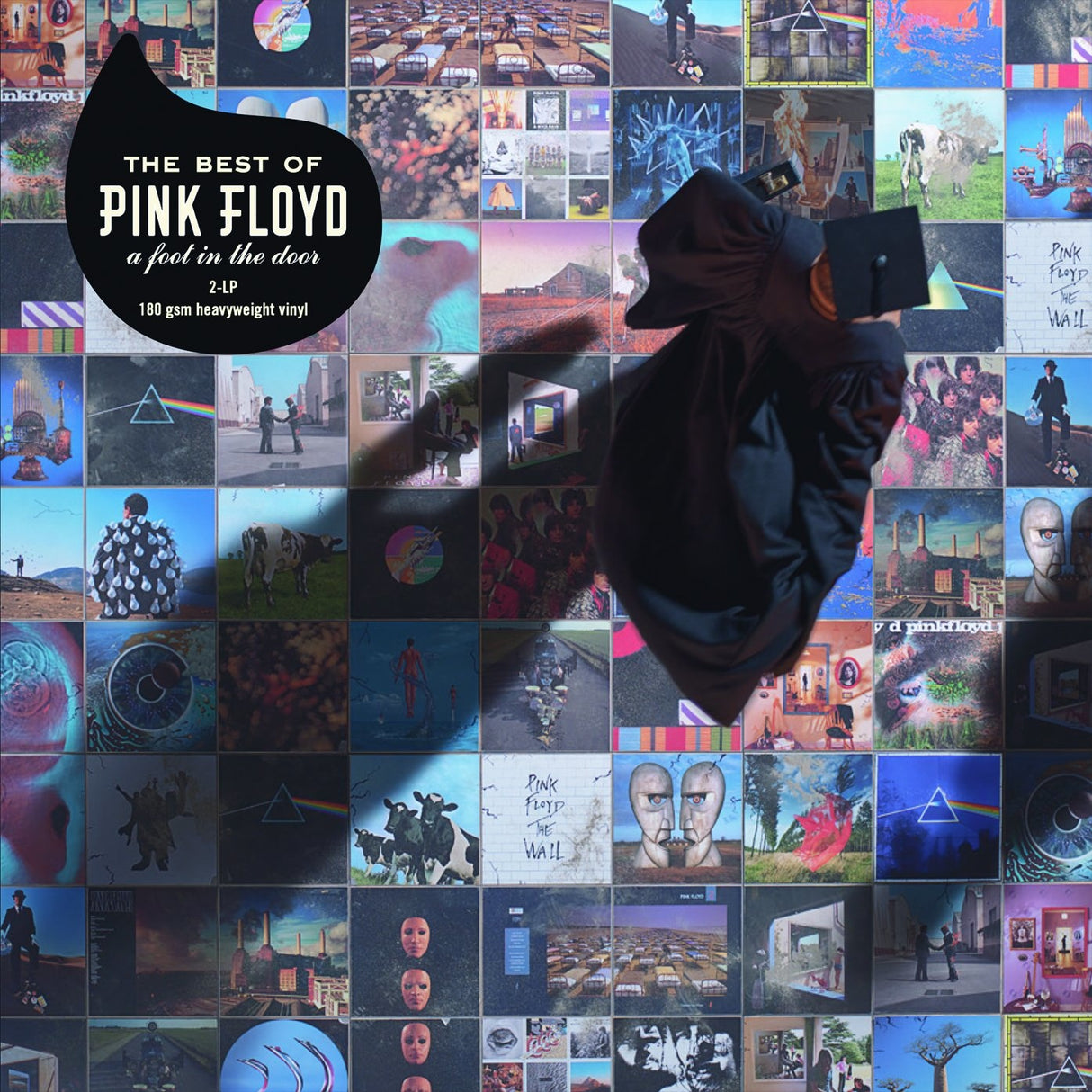 Collage of album cover images with 'Pink Floyd' branding