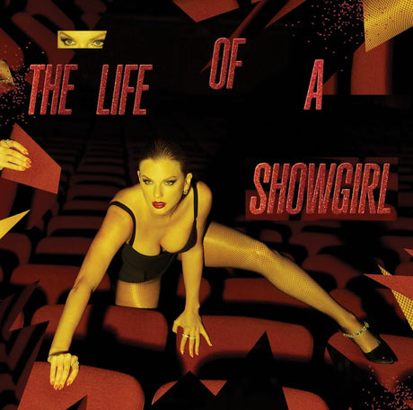 Album cover for 'The Life of a Showgirl' with a woman in a black outfit on red seats.