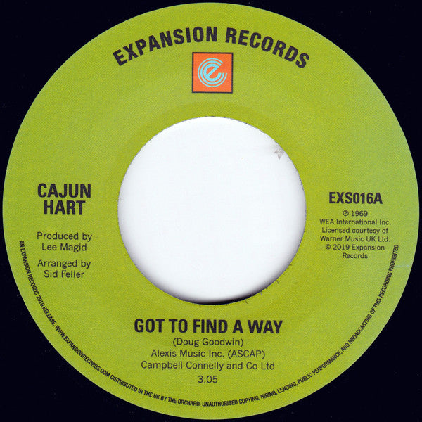 Cajun Hart - Got To Find A Way 7-Inch