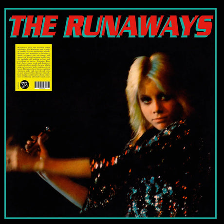 Album cover of 'The Runaways' with a person holding a guitar against a dark background.