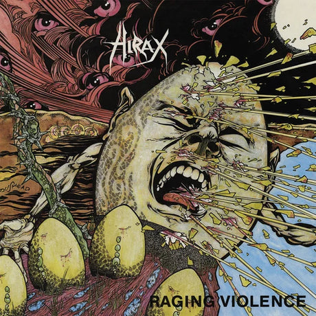 Album cover with a stylized illustration of a face and text 'Airax Raging Violence'.