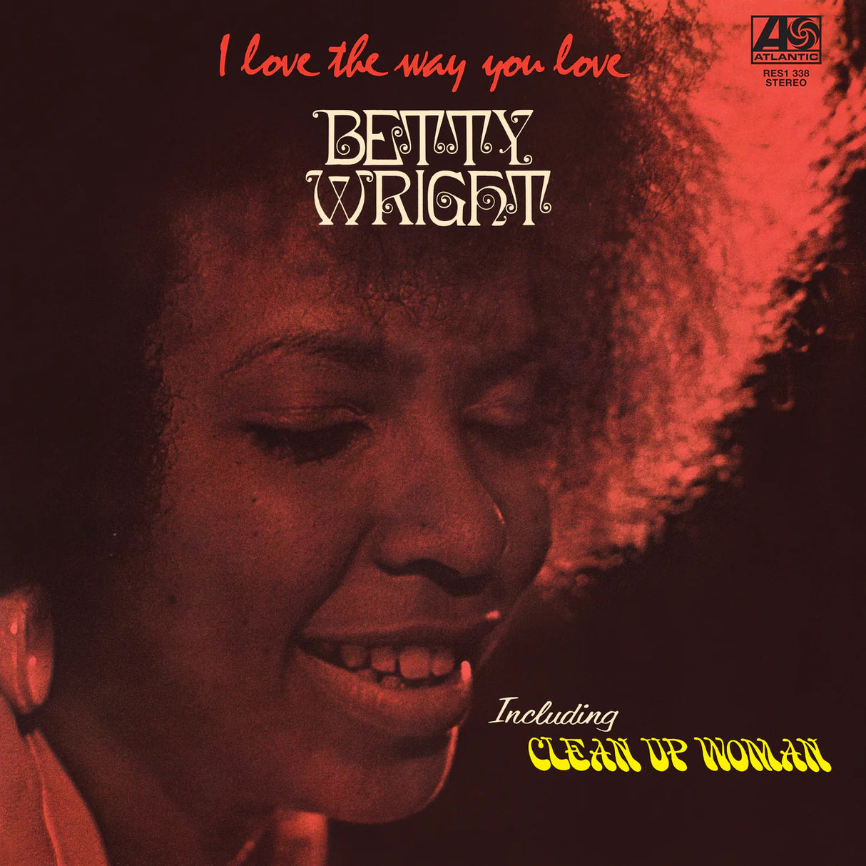 Album cover with a person's face and text 'I love the way you love Beauty Wright' on a red and black background.