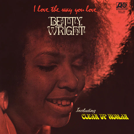 Album cover with a person's face and text 'I love the way you love Beauty Wright' on a red and black background.