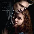 Promotional artwork for the Twilight motion picture soundtrack, featuring Edward and Bella Swan in a dark, dramatic close-up against a black background, with the text 'ORIGINAL MOTION PICTURE SOUNDTRACK' on the left.