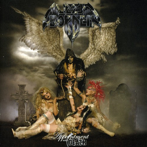 Album cover for 'Appointment with Death' by Attila Csihar featuring a central figure with wings and three people around.