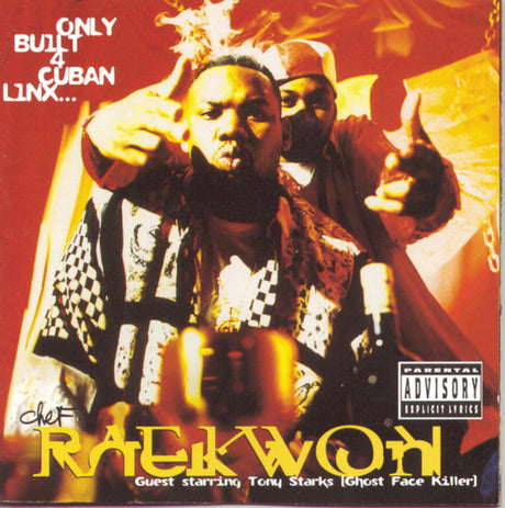 Album cover featuring two individuals with a red background and 'Parental Advisory' label.