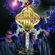 Album cover with a gold record label, abstract patterns, and silhouettes of people.