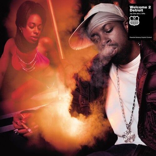 Man smoking with a woman in the background, featuring 'Welcome 2 Detroit' text.