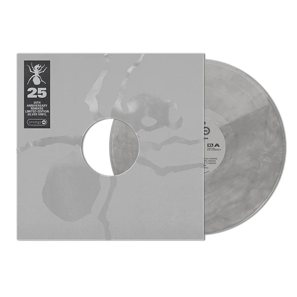 Clear vinyl record with a sleeve on a white background