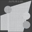Album cover with geometric shapes and grid patterns on a dark background