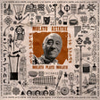 Album cover with a portrait of Mulatu Astatke and decorative elements on a beige background