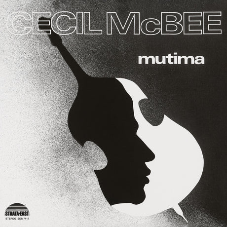 Album cover with silhouette of a face and the text 'Cecil McBee mutima' on a gradient background.
