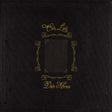 Black album cover with gold text and design elements