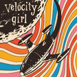 Album cover with whale illustration and 'Velocity girl' text on a colorful striped background