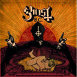 Album cover with a stylized illustration of a person on a bed, surrounded by hands and text at the top.