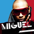 Album cover with a person wearing sunglasses and text 'MIGUEL' on a colorful background