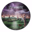 Picture disc vinyl with Megadeth logo and artistic design of people hanging on a clothesline.