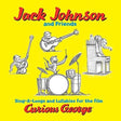 Album cover for 'Jack Johnson and Friends' featuring illustrations of characters playing instruments on a yellow background.
