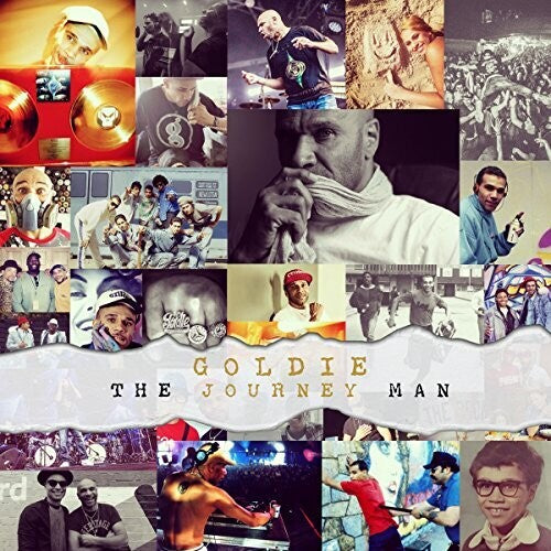 Collage of images with text 'Goldie The Journey Man' at the center.