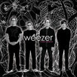 Album cover for 'Make Believe' by Weezer featuring four band members in black and white.