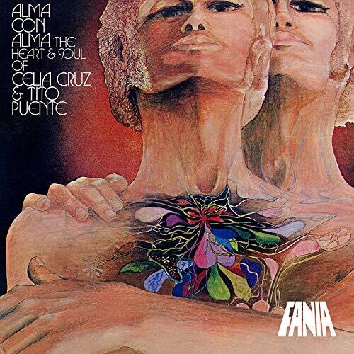 Album cover with artistic depiction of a woman's face and chest, featuring a colorful flower design, with text and 'Fania' logo.